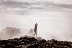 Ocean crashing waves portrait series by kerry struble, NH portrait artist. Hampton Beach, Rye, NH.